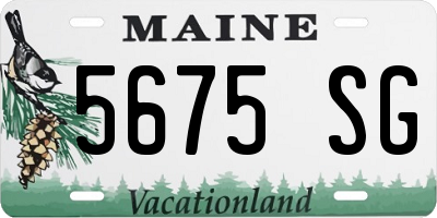 ME license plate 5675SG