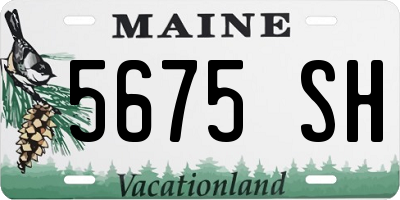 ME license plate 5675SH