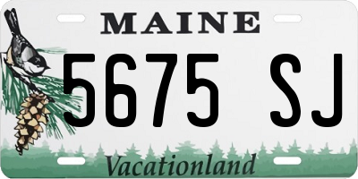 ME license plate 5675SJ