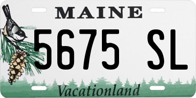 ME license plate 5675SL