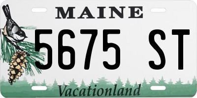ME license plate 5675ST