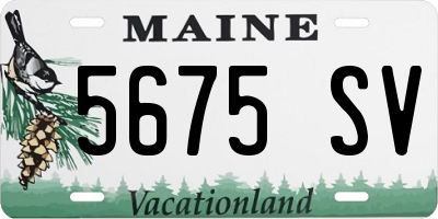 ME license plate 5675SV