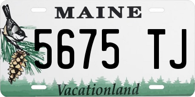 ME license plate 5675TJ