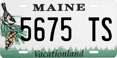 ME license plate 5675TS