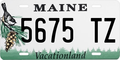 ME license plate 5675TZ