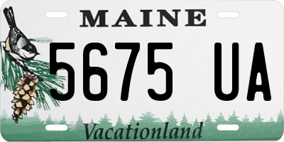 ME license plate 5675UA