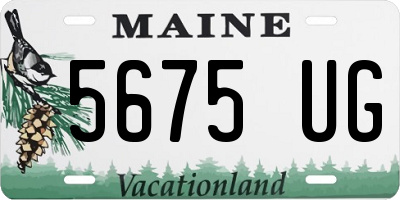 ME license plate 5675UG
