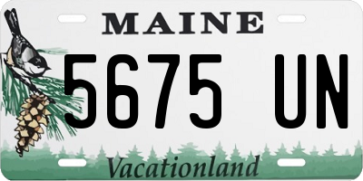 ME license plate 5675UN
