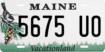 ME license plate 5675UO