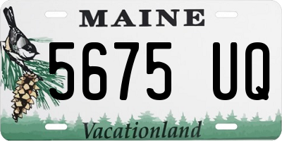 ME license plate 5675UQ