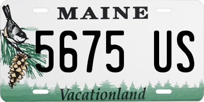 ME license plate 5675US