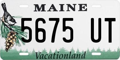 ME license plate 5675UT