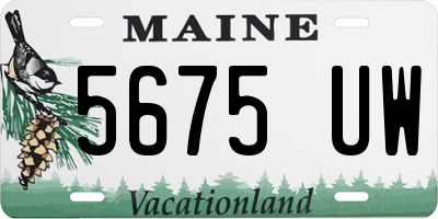 ME license plate 5675UW