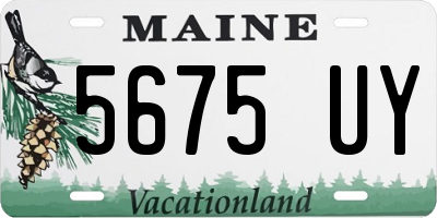 ME license plate 5675UY