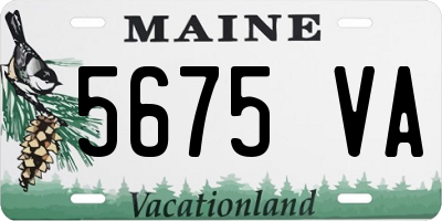 ME license plate 5675VA