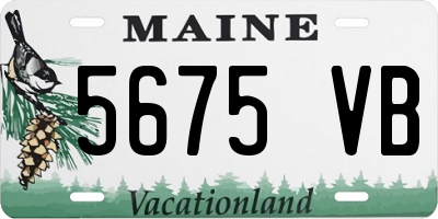 ME license plate 5675VB