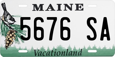 ME license plate 5676SA