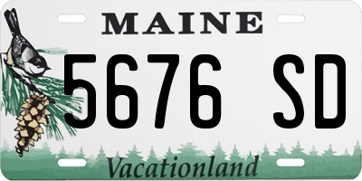 ME license plate 5676SD