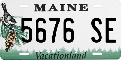 ME license plate 5676SE