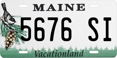 ME license plate 5676SI