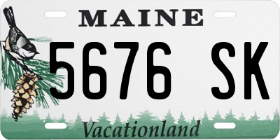 ME license plate 5676SK