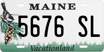ME license plate 5676SL