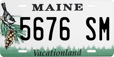 ME license plate 5676SM