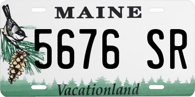 ME license plate 5676SR