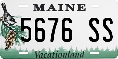 ME license plate 5676SS