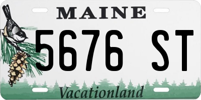 ME license plate 5676ST
