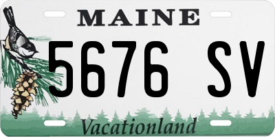 ME license plate 5676SV