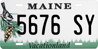 ME license plate 5676SY