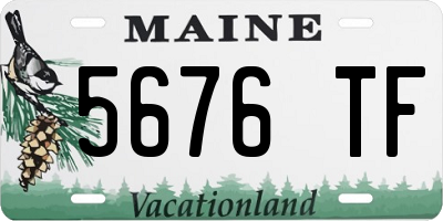 ME license plate 5676TF