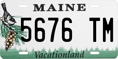 ME license plate 5676TM