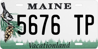 ME license plate 5676TP