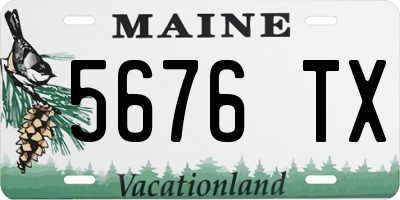 ME license plate 5676TX
