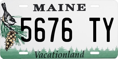 ME license plate 5676TY