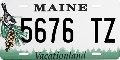 ME license plate 5676TZ