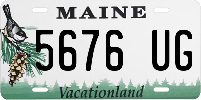 ME license plate 5676UG
