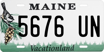 ME license plate 5676UN