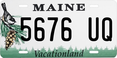 ME license plate 5676UQ