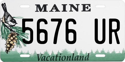 ME license plate 5676UR