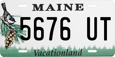 ME license plate 5676UT