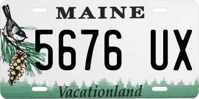 ME license plate 5676UX