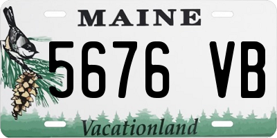 ME license plate 5676VB