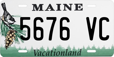 ME license plate 5676VC