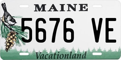 ME license plate 5676VE