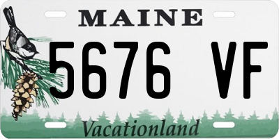 ME license plate 5676VF