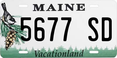 ME license plate 5677SD