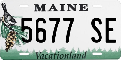 ME license plate 5677SE